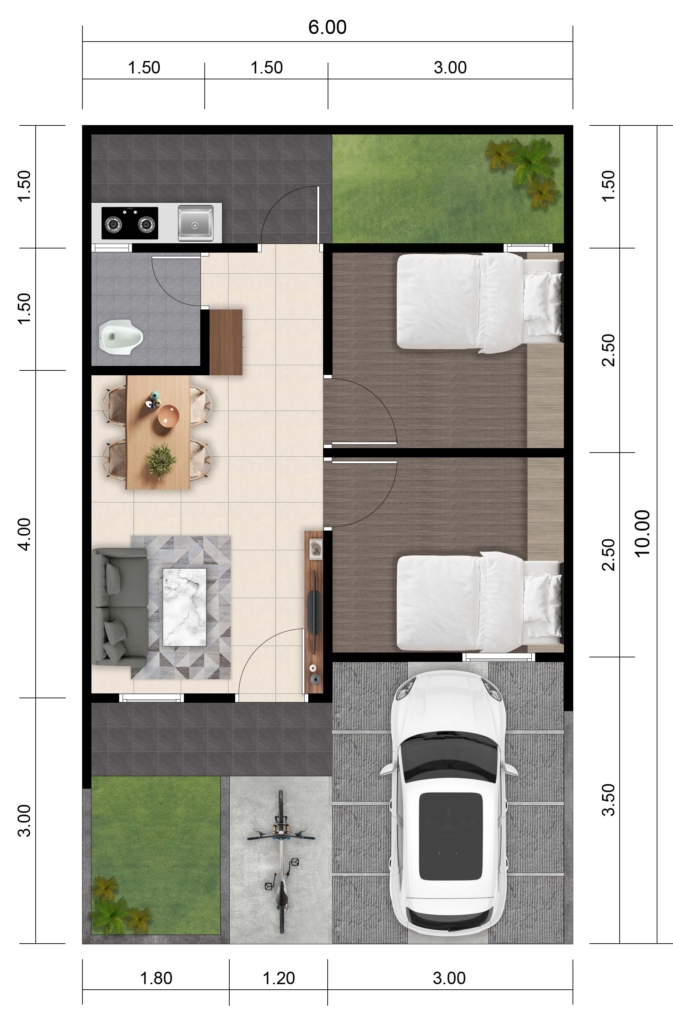 Denah Rumah Cluster lily rumah subsidi